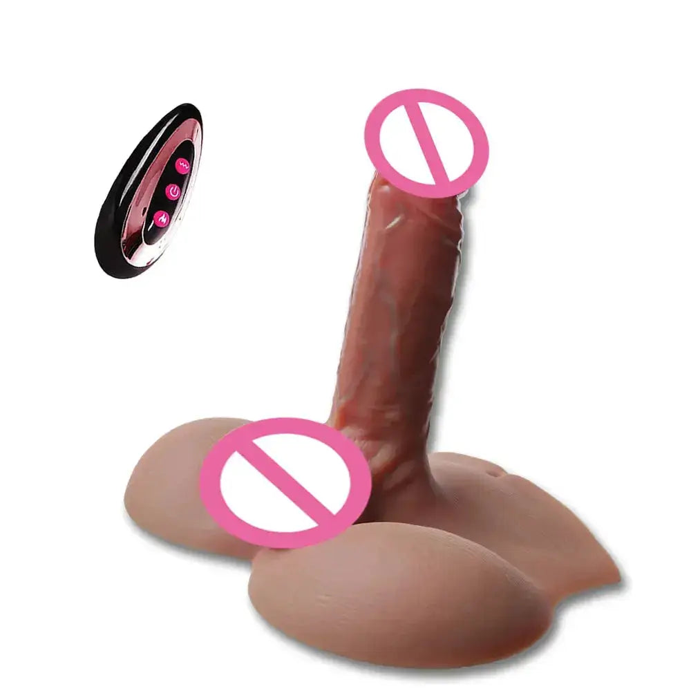 Thick Riding Dildo Sex Toy Thrusting Vibrating Big Realistic Dildo Adult Toy with Suction CupSoft Silicone G Spot Torso Dildo by Dropshipman