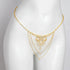 European and American sexy waist chain luxury super flash rhinestone underwear nightclub water drop thong bikini body chain by Dropshipman
