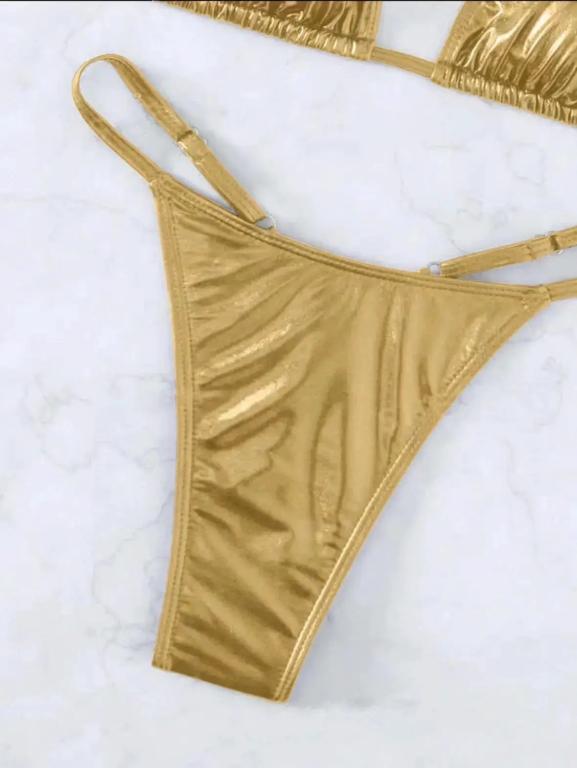 in stock 2024 Europe and the United States new sexy bright thong bikini swimsuit swimsuit women bikini cross-border foreign trade by Dropshipman
