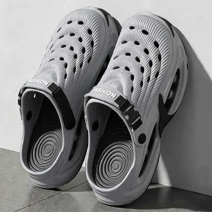 Fashion Hollow Out Thick Bottom Sports Sandals Men Eva Soft Sole Summer Clogs Sandals Men Non Slip Outdoor Driving Beach Sandles by Dropshipman