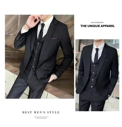 Suit (Blazer+ Vest + Pants) Men&