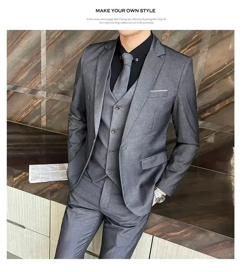 Suit (Blazer+ Vest + Pants) Men&