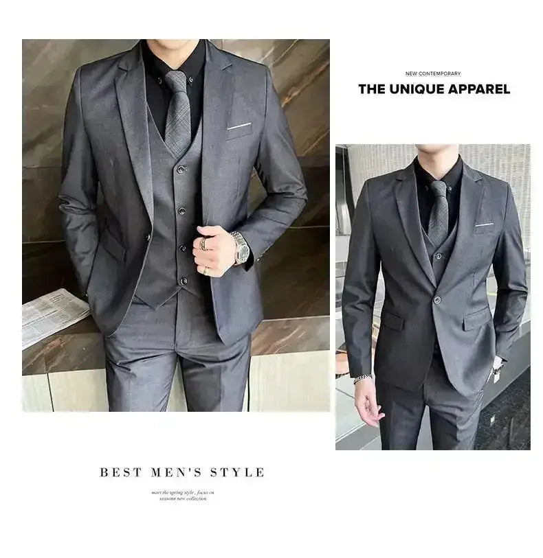 Suit (Blazer+ Vest + Pants) Men&