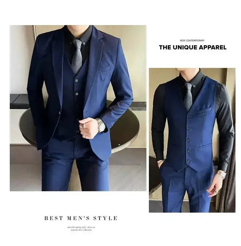 Suit (Blazer+ Vest + Pants) Men&