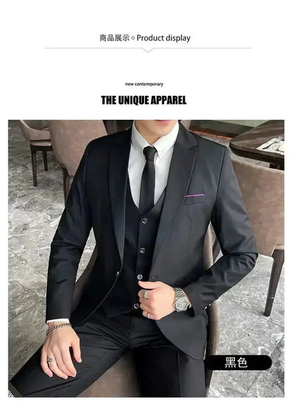 Suit (Blazer+ Vest + Pants) Men&