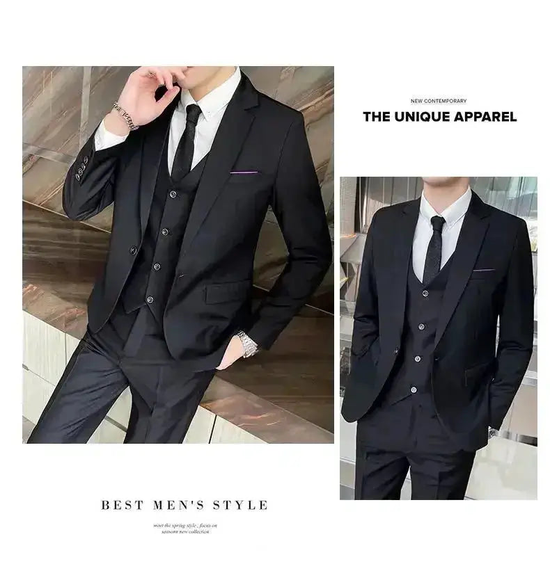 Suit (Blazer+ Vest + Pants) Men&
