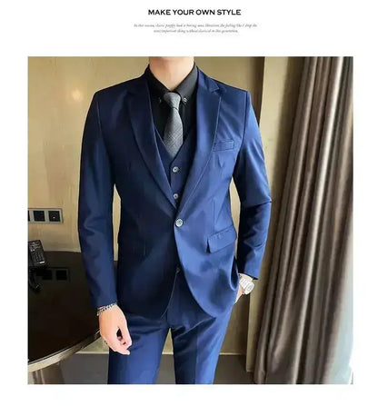 Suit (Blazer+ Vest + Pants) Men&