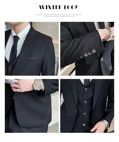 Suit (Blazer+ Vest + Pants) Men&