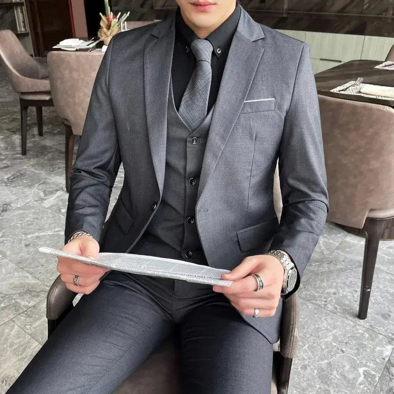 Suit (Blazer+ Vest + Pants) Men&