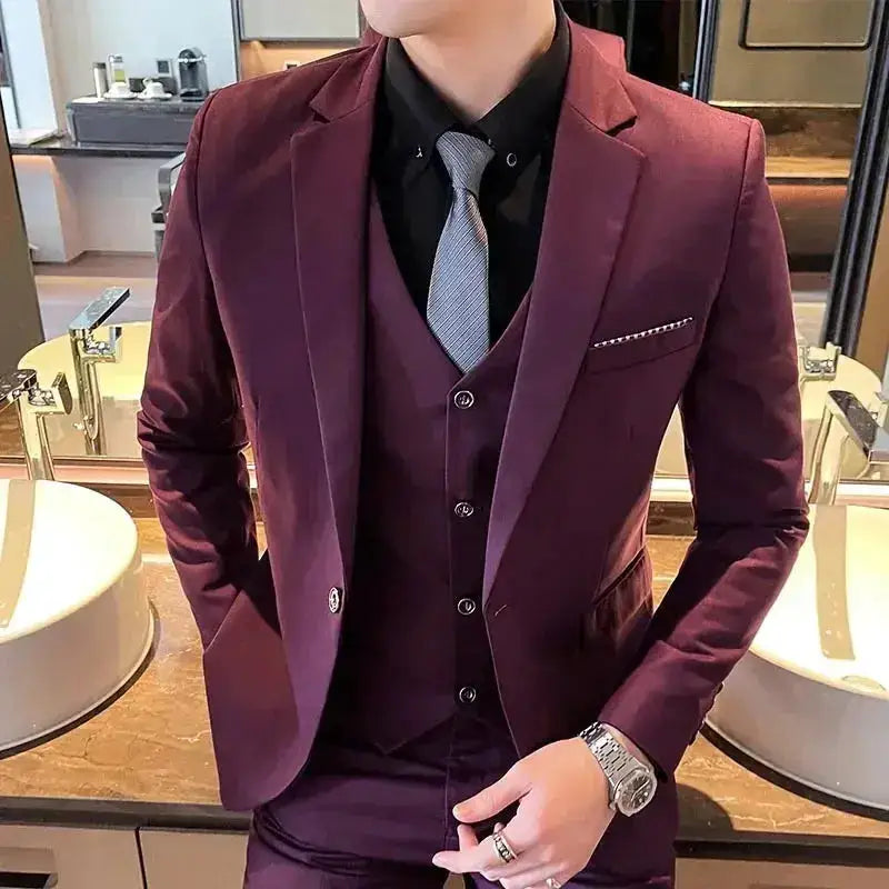 Suit (Blazer+ Vest + Pants) Men&