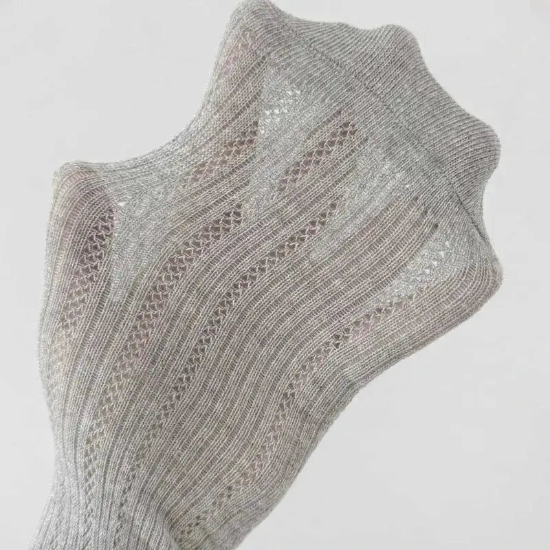 Summer Baby Hollow Out Socks Cute Bow Mesh Cotton Princess Knee High Socks Breathable Thin Non-slip Children Socks 2-12Years by Dropshipman