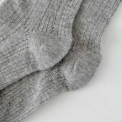 Summer Baby Hollow Out Socks Cute Bow Mesh Cotton Princess Knee High Socks Breathable Thin Non-slip Children Socks 2-12Years by Dropshipman