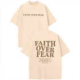 BANGELY Faith Over Fear Shirt Men Graphic Shirts Oversized Workout Gym Jesus Christian Religious Tees Fashion Short Sleeve Tops SHOPEZRA L.L.C.
