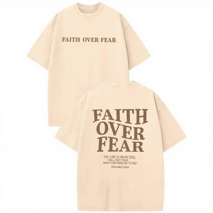 BANGELY Faith Over Fear Shirt Men Graphic Shirts Oversized Workout Gym Jesus Christian Religious Tees Fashion Short Sleeve Tops by Dropshipman