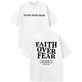 BANGELY Faith Over Fear Shirt Men Graphic Shirts Oversized Workout Gym Jesus Christian Religious Tees Fashion Short Sleeve Tops SHOPEZRA L.L.C.