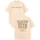 BANGELY Faith Over Fear Shirt Men Graphic Shirts Oversized Workout Gym Jesus Christian Religious Tees Fashion Short Sleeve Tops SHOPEZRA L.L.C.