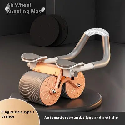 Gray SHOPEZRA L.L.C. automatic rebound abdominal wheel for core workouts, shown without table or hassock in the image.