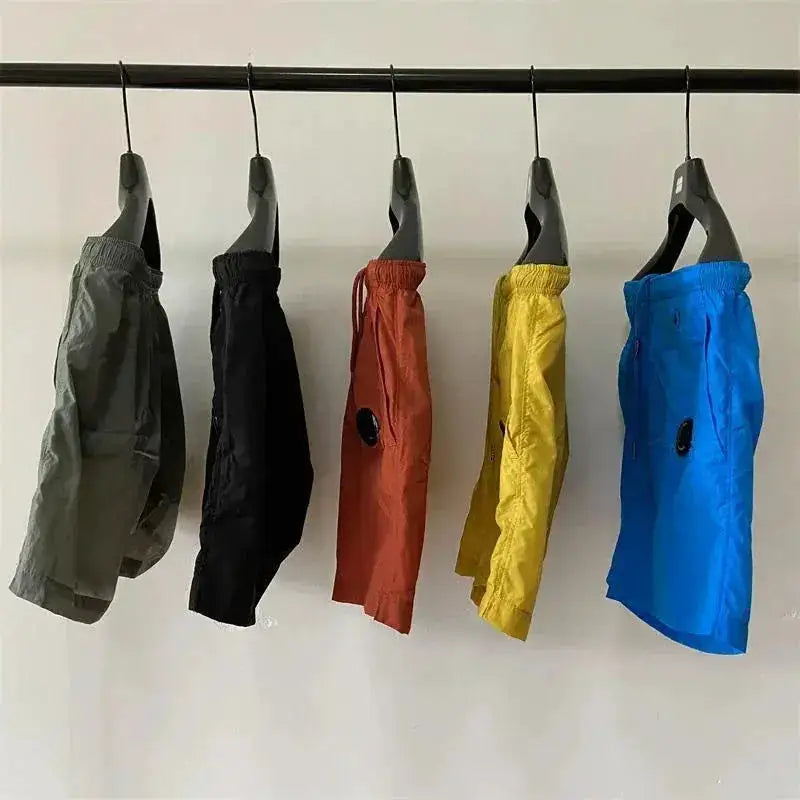 Top quality luxury knee-length summer youth leisure sports nylon shorts loose men&
