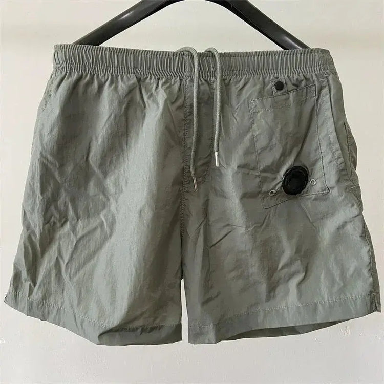 Top quality luxury knee-length  summer youth leisure sports nylon shorts loose men&