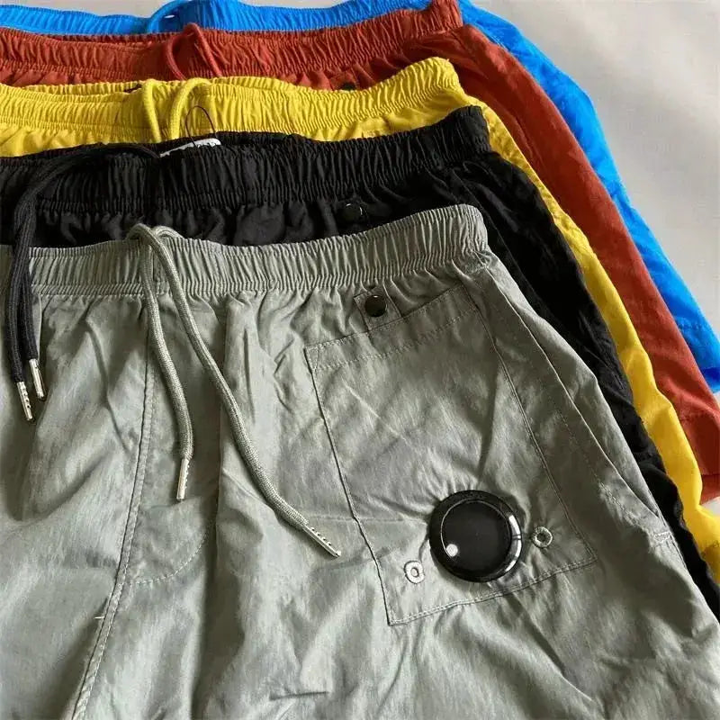 Top quality luxury knee-length summer youth leisure sports nylon shorts loose men&
