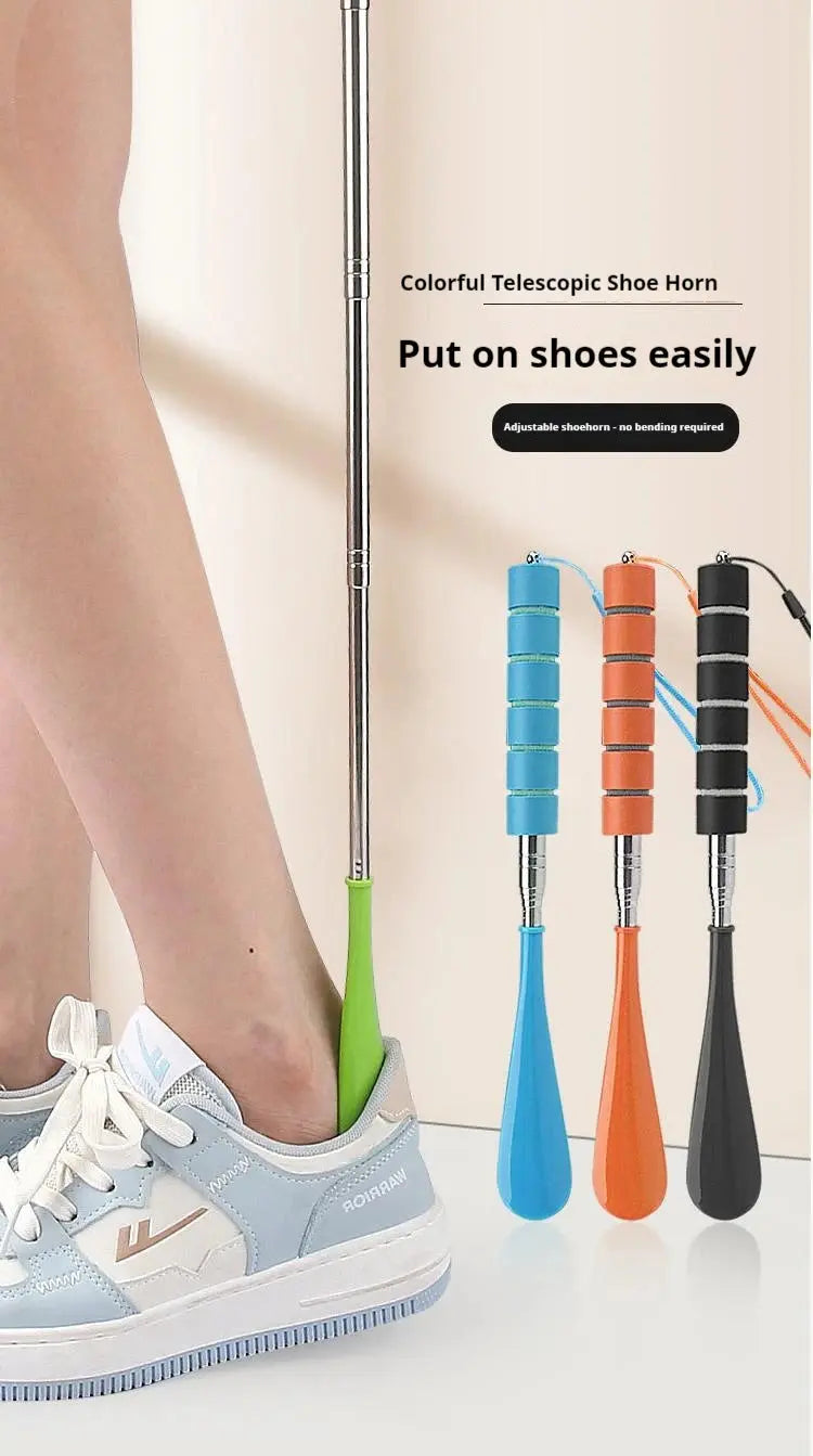 1Pcs/2Pcs New Stretchable Long Shoe Horns 30cm-71cm Metal Shoehorn Pregnant Woman Elderly Shoe Spoon Household Shoe Spatula SHOPEZRA L.L.C.