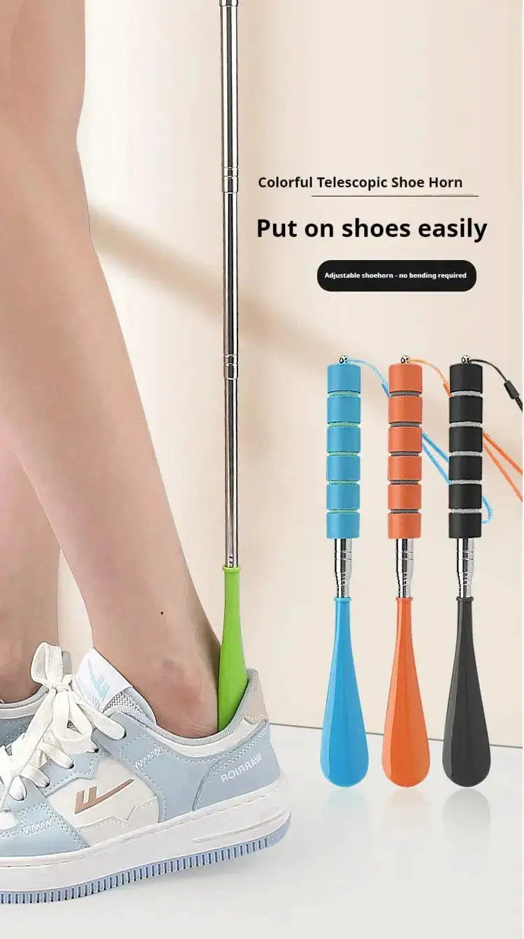 1Pcs/2Pcs New Stretchable Long Shoe Horns 30cm-71cm Metal Shoehorn Pregnant Woman Elderly Shoe Spoon Household Shoe Spatula by Dropshipman
