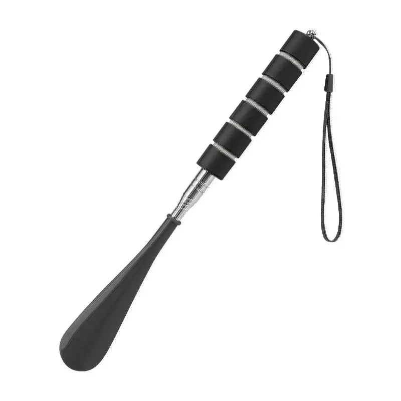 Set of 1 or 2 stretchable metal shoe horns in green, 30cm to 71cm, ideal for pregnant women and elderly for easy shoe wearing.