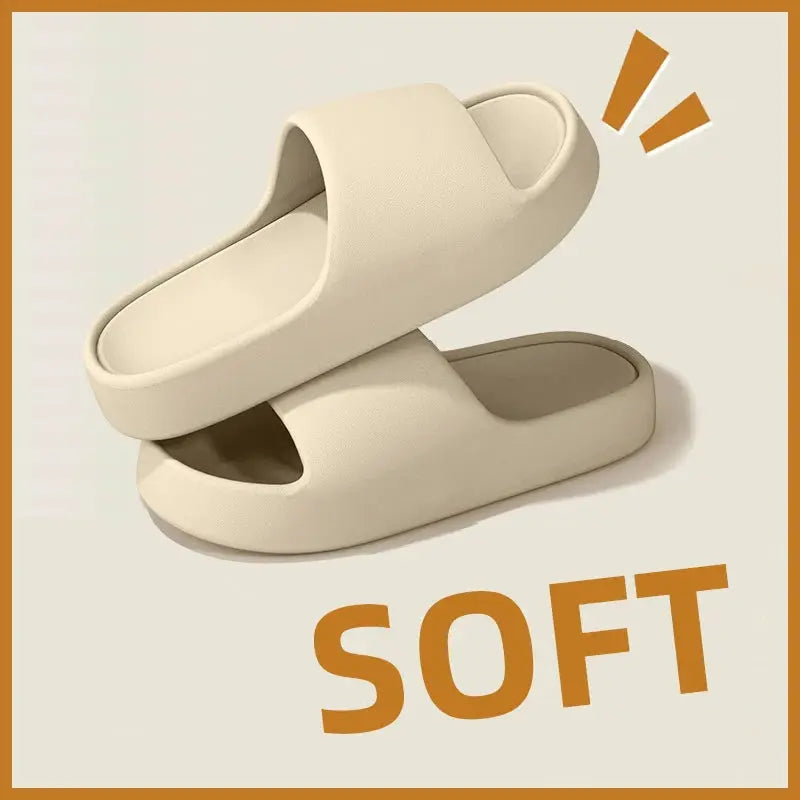 Green men's summer slippers with thick soles, anti-slip design, suitable for indoor and outdoor wear, by SHOPEZRA L.L.C.