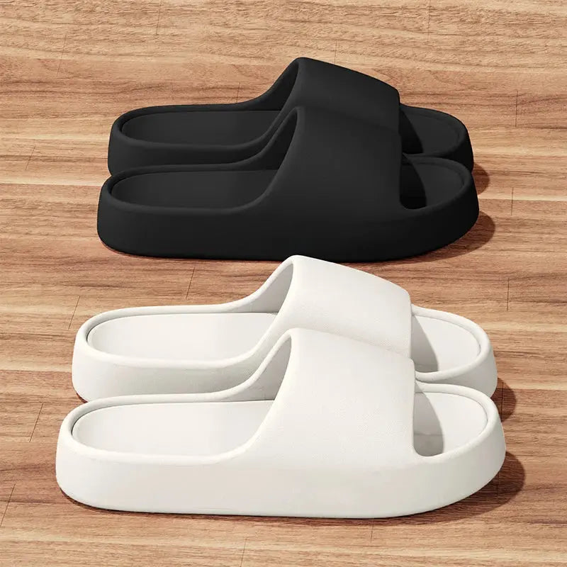 Green men's summer slippers with thick soles, anti-slip design, suitable for indoor and outdoor use, from SHOPEZRA L.L.C.