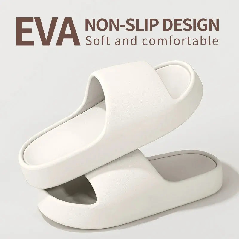 Green men's summer slippers with thick soles, anti-slip design, suitable for outdoor and indoor use, by SHOPEZRA L.L.C.