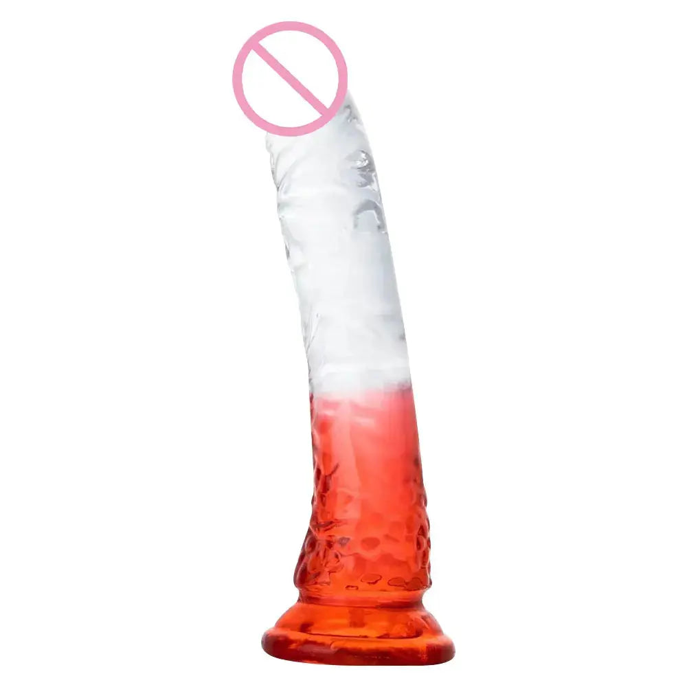 Green 22cm realistic dildo with suction cup, adult sex toy for couples, featuring a large penis design for female masturbation.