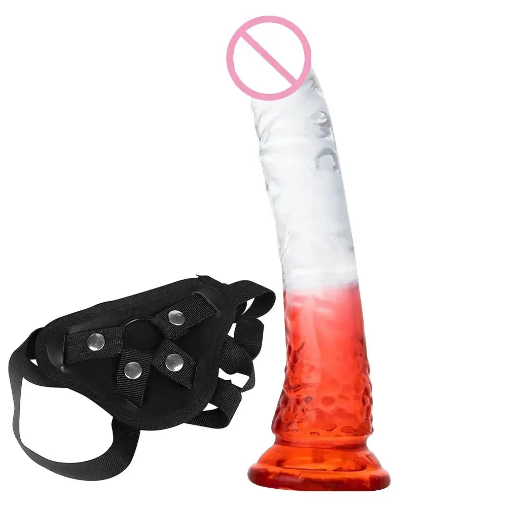Green 22cm realistic dildo with suction cup, adult sex toy for couples, featuring a large penis design for female masturbation.