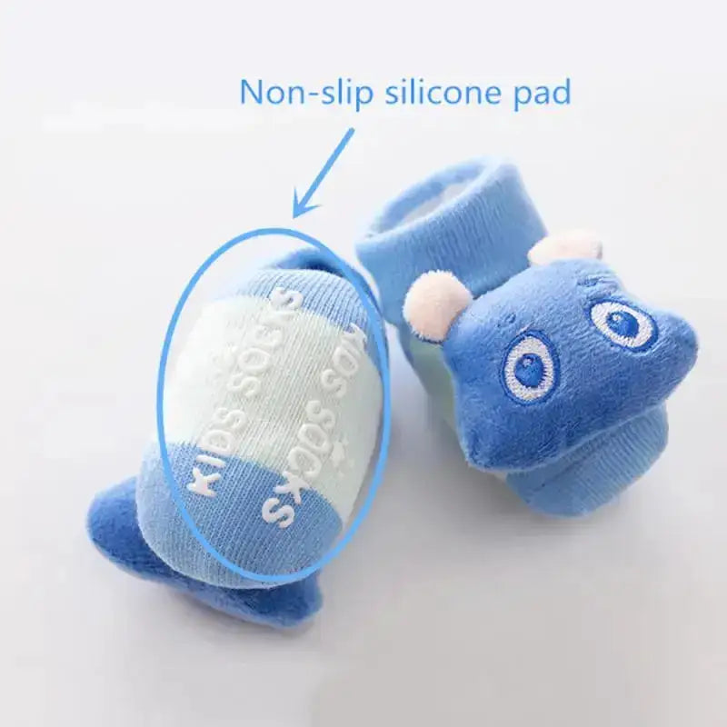 Cartoon Baby Anti-Slip Socks Shoes Newborn Infant Rattle Cute Autumn Boy Girl Floor First Walkers Booties Cotton Doll Warm Socks by Dropshipman