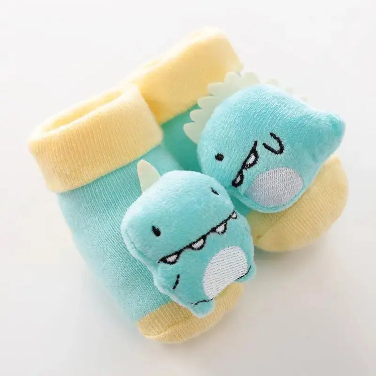 Cartoon Baby Anti-Slip Socks Shoes Newborn Infant Rattle Cute Autumn Boy Girl Floor First Walkers Booties Cotton Doll Warm Socks SHOPEZRA L.L.C.