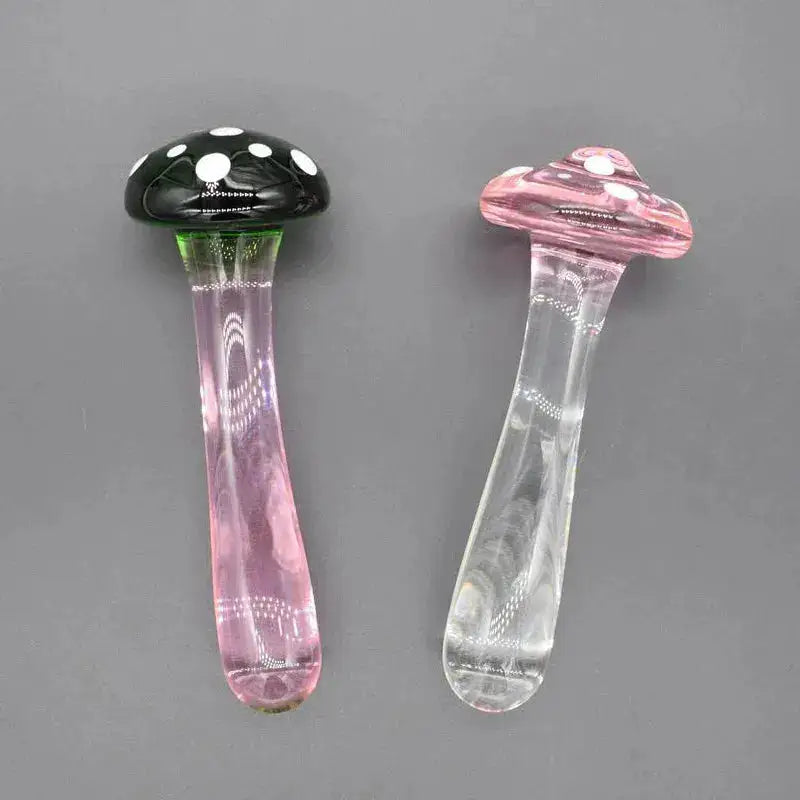 Glass Mushroom Dildo Stick Glass Dildo Anal Plug Female Masturbator Simulation Toys Adult Erotic Sex Toys Couple Sex by Dropshipman