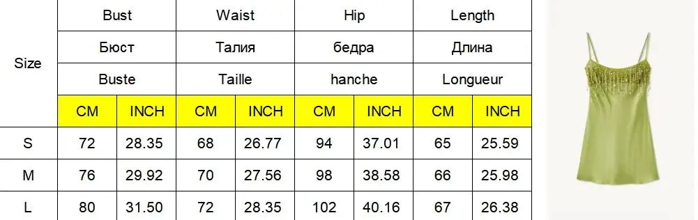 Fashion Sequin Fringe Mini Dress Sexy Spaghetti Strap Satin Slip Dresses Cocktail Party Club Vestido 2026 New Y2k Women Clothing SHOPEZRA L.L.C.