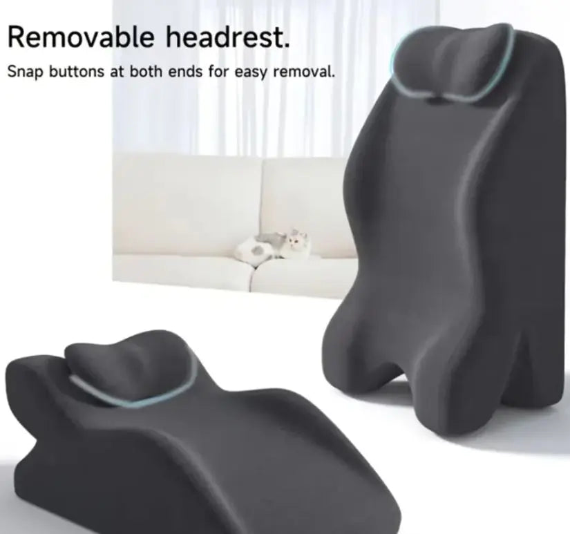 Green stomach sleeper pillow by SHOPEZRA L.L.C., showcasing ergonomic design and soft fabric for comfortable sleep support.
