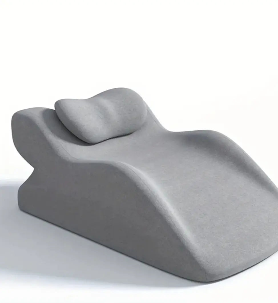 Green SHOPEZRA L.L.C. stomach sleeper pillow with ergonomic design for comfortable side and stomach sleeping support