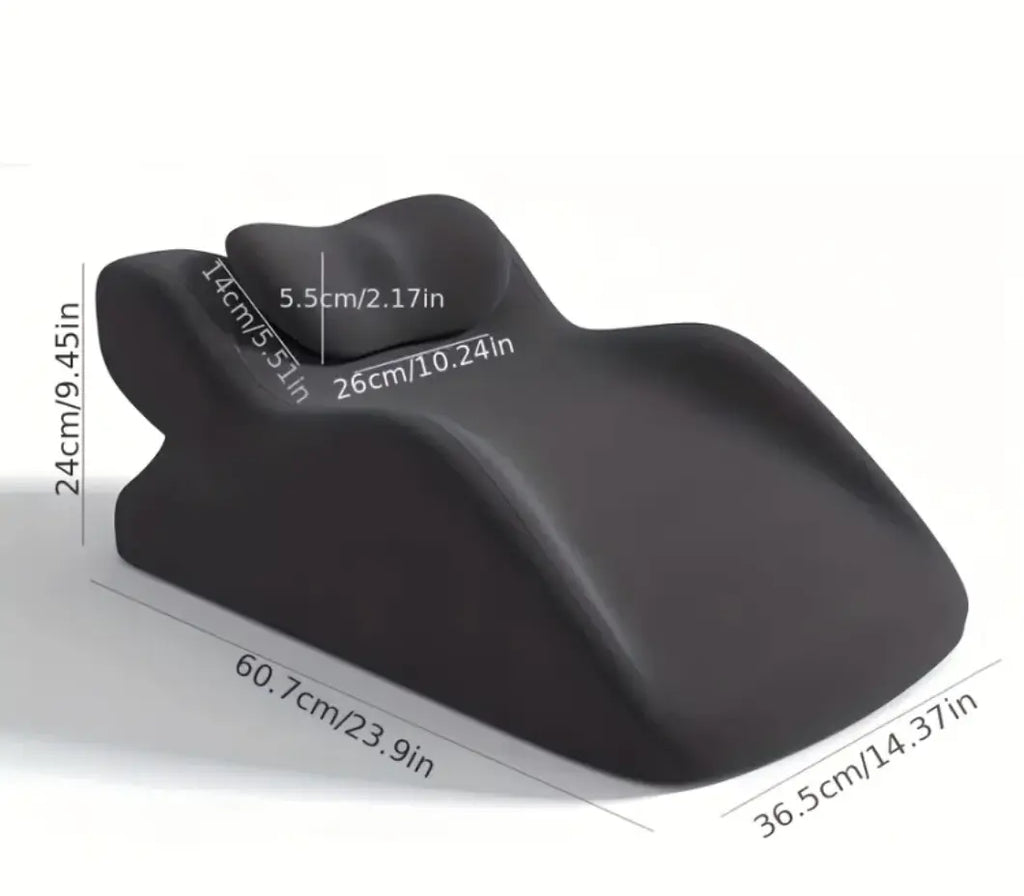 Stomach sleeper pillow from SHOPEZRA L.L.C. with ergonomic design for comfortable side and stomach sleeping support.