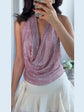 Rhinestone Shining Sexy Evening Dress Women Sleeveless Backless Slim Party Pleated Gown Female Dresses Street Vacation Lady Robe SHOPEZRA L.L.C.