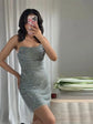Rhinestone Shining Sexy Evening Dress Women Sleeveless Backless Slim Party Pleated Gown Female Dresses Street Vacation Lady Robe SHOPEZRA L.L.C.