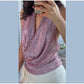 Rhinestone Shining Sexy Evening Dress Women Sleeveless Backless Slim Party Pleated Gown Female Dresses Street Vacation Lady Robe SHOPEZRA L.L.C.