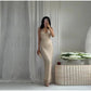 Rhinestone Shining Sexy Evening Dress Women Sleeveless Backless Slim Party Pleated Gown Female Dresses Street Vacation Lady Robe SHOPEZRA L.L.C.
