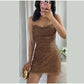 Rhinestone Shining Sexy Evening Dress Women Sleeveless Backless Slim Party Pleated Gown Female Dresses Street Vacation Lady Robe SHOPEZRA L.L.C.