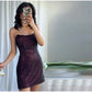 Rhinestone Shining Sexy Evening Dress Women Sleeveless Backless Slim Party Pleated Gown Female Dresses Street Vacation Lady Robe SHOPEZRA L.L.C.