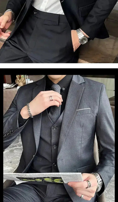 Suit (Blazer+ Vest + Pants) Men&
