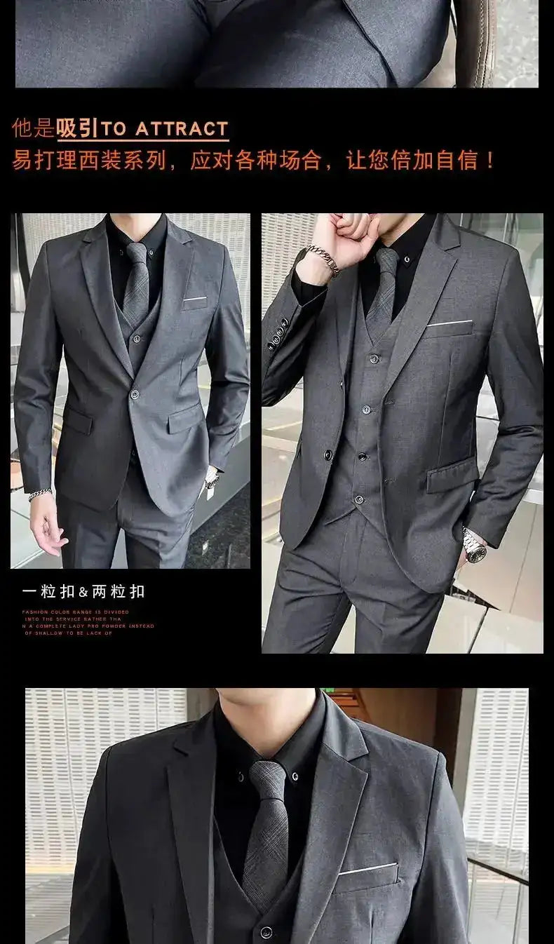 Suit (Blazer+ Vest + Pants) Men&