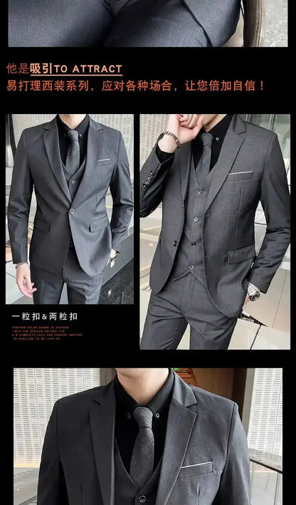 Suit (Blazer+ Vest + Pants) Men&