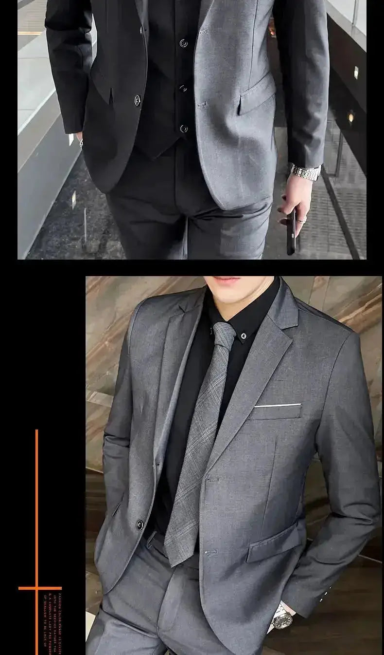 Suit (Blazer+ Vest + Pants) Men&