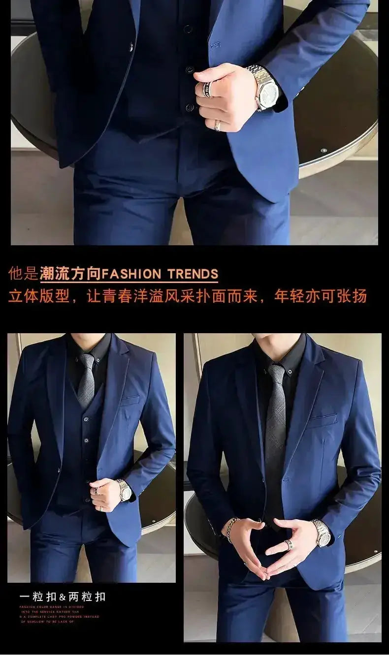 Suit (Blazer+ Vest + Pants) Men&